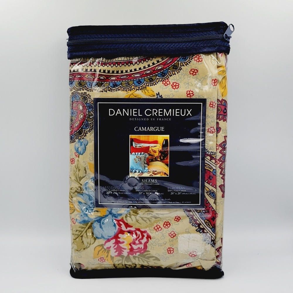 NEW Daniel Cremieux Standard (1) Pillow Sham 100% Combed Cotton 20"x26"